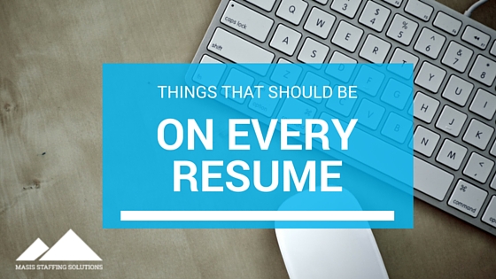 Things that should be on every resume
